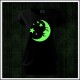 Dámske tričko s fosforovou potlačou Mesiac a hviezdy