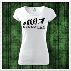 Vtipné dámske tričká Evolution Handball