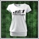 Vtipné dámske tričko s patentom Evolucia hadzana