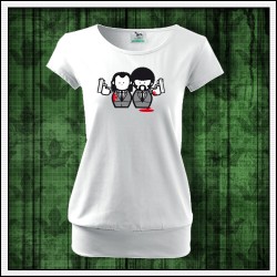 Vtipné dámske tričká s patentom Pulp Fiction