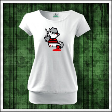 Vtipné dámske tričko Freddy Krueger, darček pre milovníčku hororu