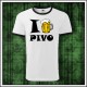 Vtipné unisex dvojfarebné tričko I Love Pivo