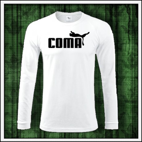Vtipné pánske dlhorukávové tričko Coma, narodeninový darček