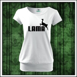 Vtipné dámske tričká s patentom Lama