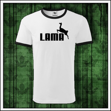Vtipné unisex dvojfarebné tričko Lama