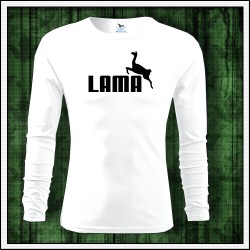 Vtipné pánske 160g. dlhorukávové tričká Lama