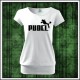 vtipný darček vtipné dámske tričko s patentom Pudel