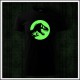 Unisex svietiace tričko Dinosaurus v noci