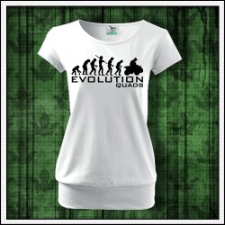 Vtipné dámske tričká s patentom Evolution Quads