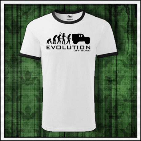 Vtipné unisex dvojfarebné tričko Evolution Off Road