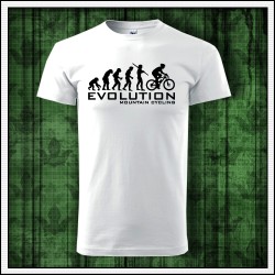 Vtipné unisex tričká Evolution Mountain Cycling