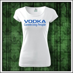 Vtipné dámske biele tričko Vodka