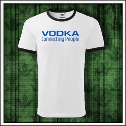 Vtipné unisex dvojfarebné tričko Vodka