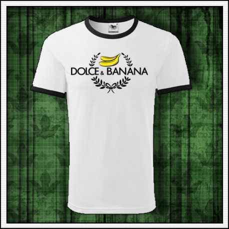 Vtipné unisex dvojfarebné tričko Dolce & Banana