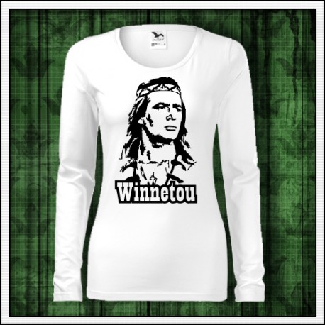 Dámske dlhorukávové retro tričká Winnetou