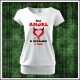 Vtipné dámske tričko s patentom Som anjel s diablom v tele