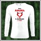 Vtipné detské dlhorukávové tričko Som anjel s diablom v tele