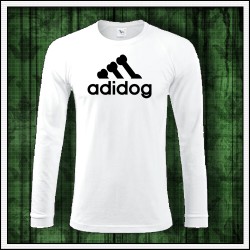 Vtipné pánske 180 g. dlhorukávové tričká Adidog