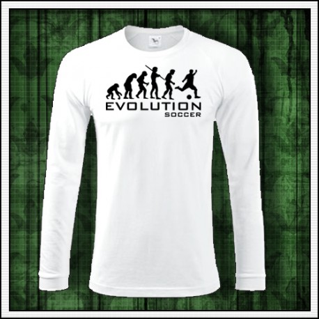 Vtipné pánske dlhorukávové tričko Evolution Soccer