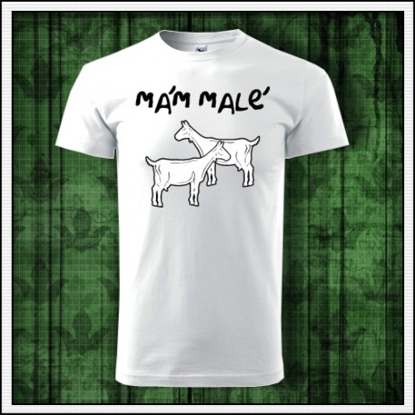 vtipný darček, vtipné unisex tričko Mám malé kozy