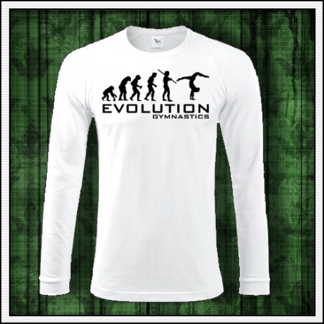 Vtipné pánske dlhorukávové gymnastické tričko Evolution Gymnastics