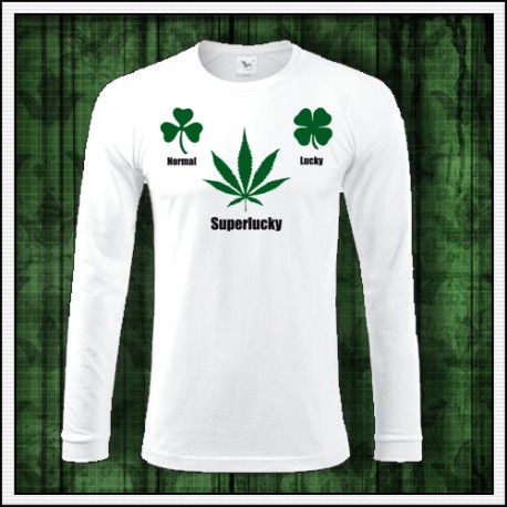Vtipné pánske dlhorukávové tričko s motívom marihuany