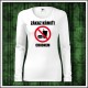 Vtipné dámske dlhorukávové tričko Zákaz kŕmiť chudnem, vtipný vianočný darček