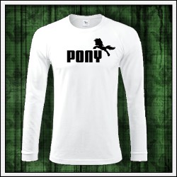 Vtipné pánske dlhorukávové tričko Pony