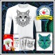 Vyfarbovacie pánske dlhorukávové tričko omaľovánka mandala Mačka
