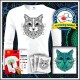 Vyfarbovacie antistresové pánske dlhorukávové tričko omaľovánka Mačka