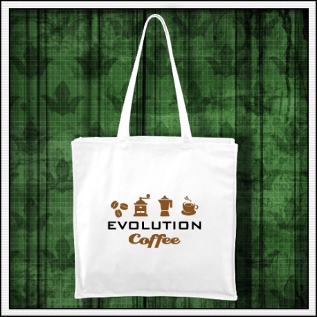 Vtipná taška Evolution Coffee pre kávičkára