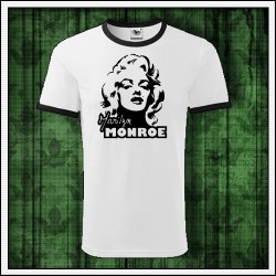 Unisex dvojfarebne retro tricko Marilyn Monroe