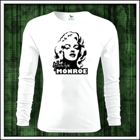Pánske dlhorukávové tričko retro darček Marilyn Monroe