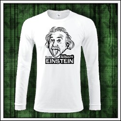 Pánske 180 g. dlhorukávové tričká Albert Einstein