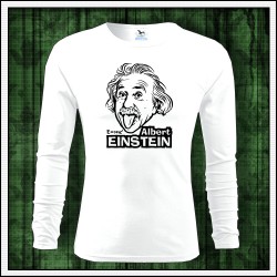 Detské dlhorukávové retro tričko pre malého vedca s potlačou Albert Einstein