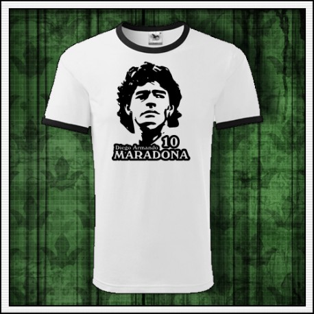 Unisex dvojfarebné retro tričko Diego Armando Maradona