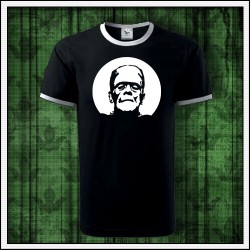 Unisex svietiace dvojfarebné tričko Frankenstein