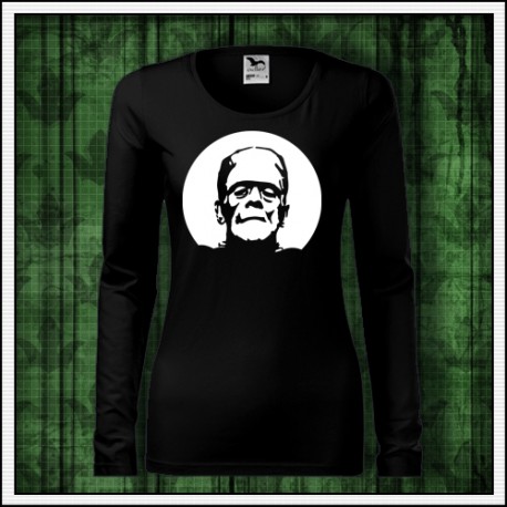Dámske dlhorukávové svietiace tričko Frankenstein