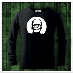 Detské 160g. dlhorukávové svietiace tričko Frankenstein