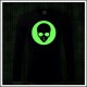 Pánske 180 g. dlhorukávové tričko so svietiacou potlačou Alien