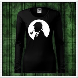 Dámske dlhorukávové svietiace tričko Sherlock Holmes