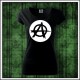 Dámske punk tričko fosforová potlač Anarchy
