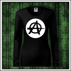 Dámske dlhorukávové tričko so svietiacou potlačou Anarchy